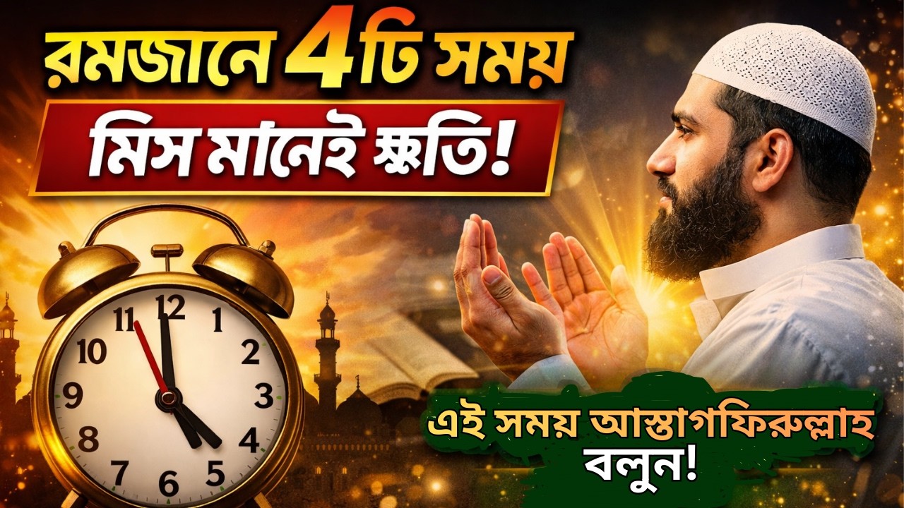রমজানে ৪টি সময় আস্তাগফিরুল্লাহ বলুন 🤲 জীবনের সব দোয়া কবুল হবে ইনশাআল্লাহ!