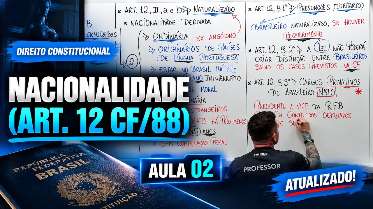 Art. 12 da CF/88 - ATUALIZADO 2024! AULA - 02