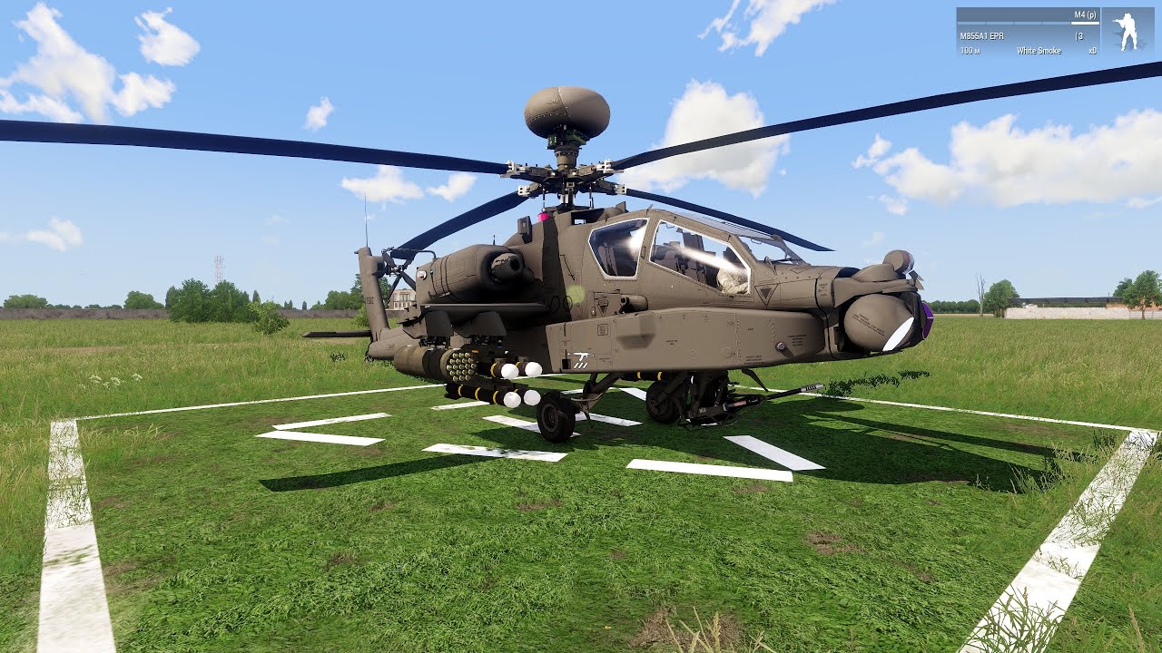Arma 3 - AH-64D Official Project - вертолётный полигон