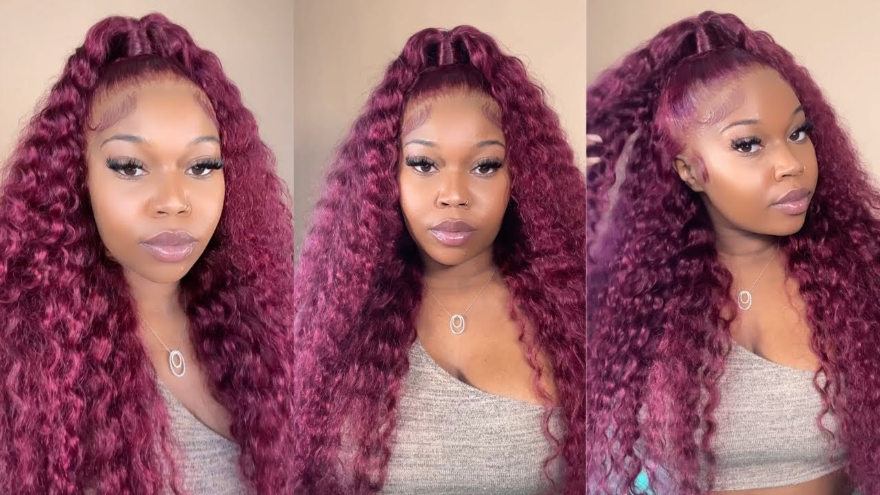 HOW TO:  HALF UP HALF DOWN ON A DEEPWAVE FRONTAL WIG| WestKiss Hair