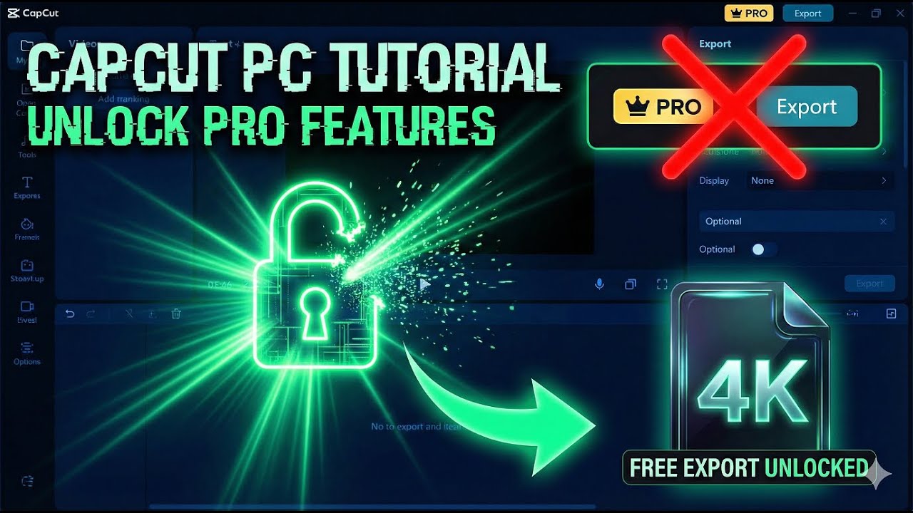 CapCut Pro for PC 2026  تحميل كاب كات برو للكمبيوتر  بالذكاء الاصطناعي AIكل الأدوات مفتوحة! والتصدير