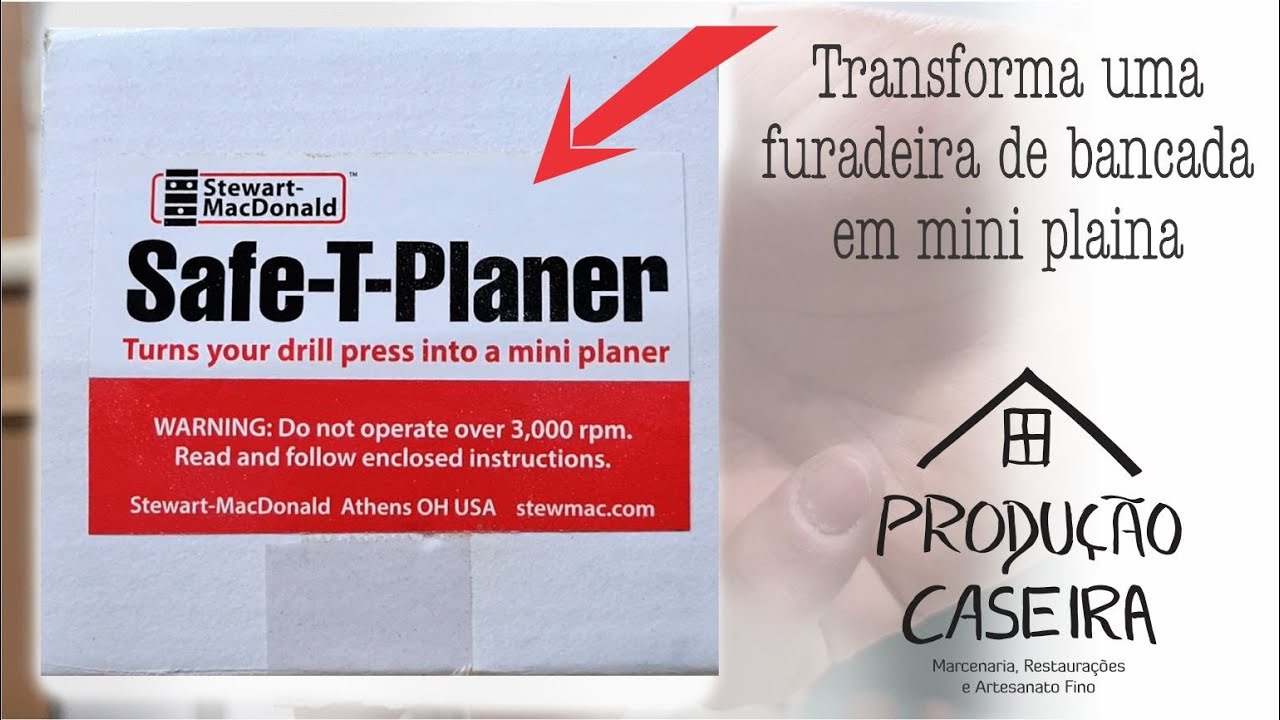 Plaina na Furadeira de Bancada