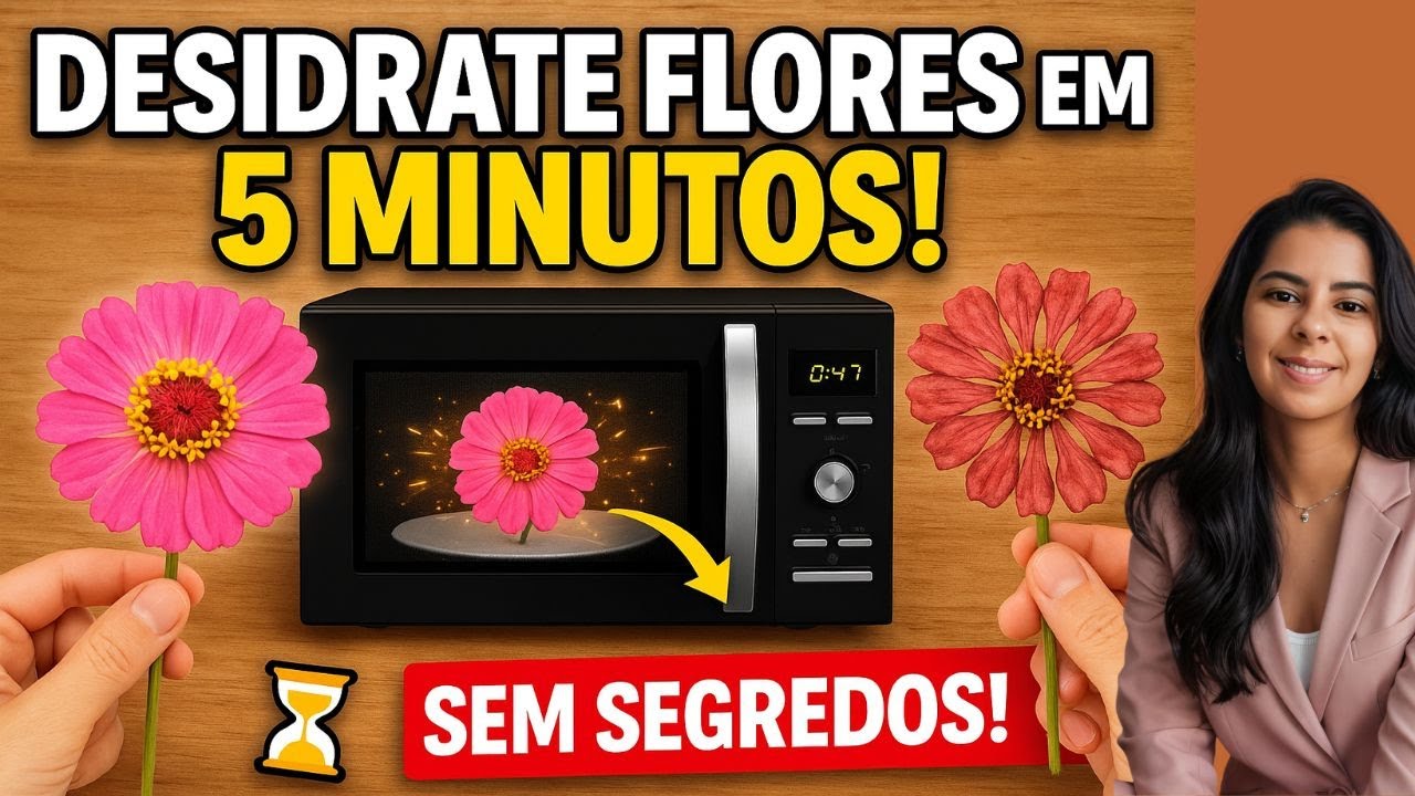 Como Desidratar Flores em MENOS DE 5 MINUTOS no Microondas
