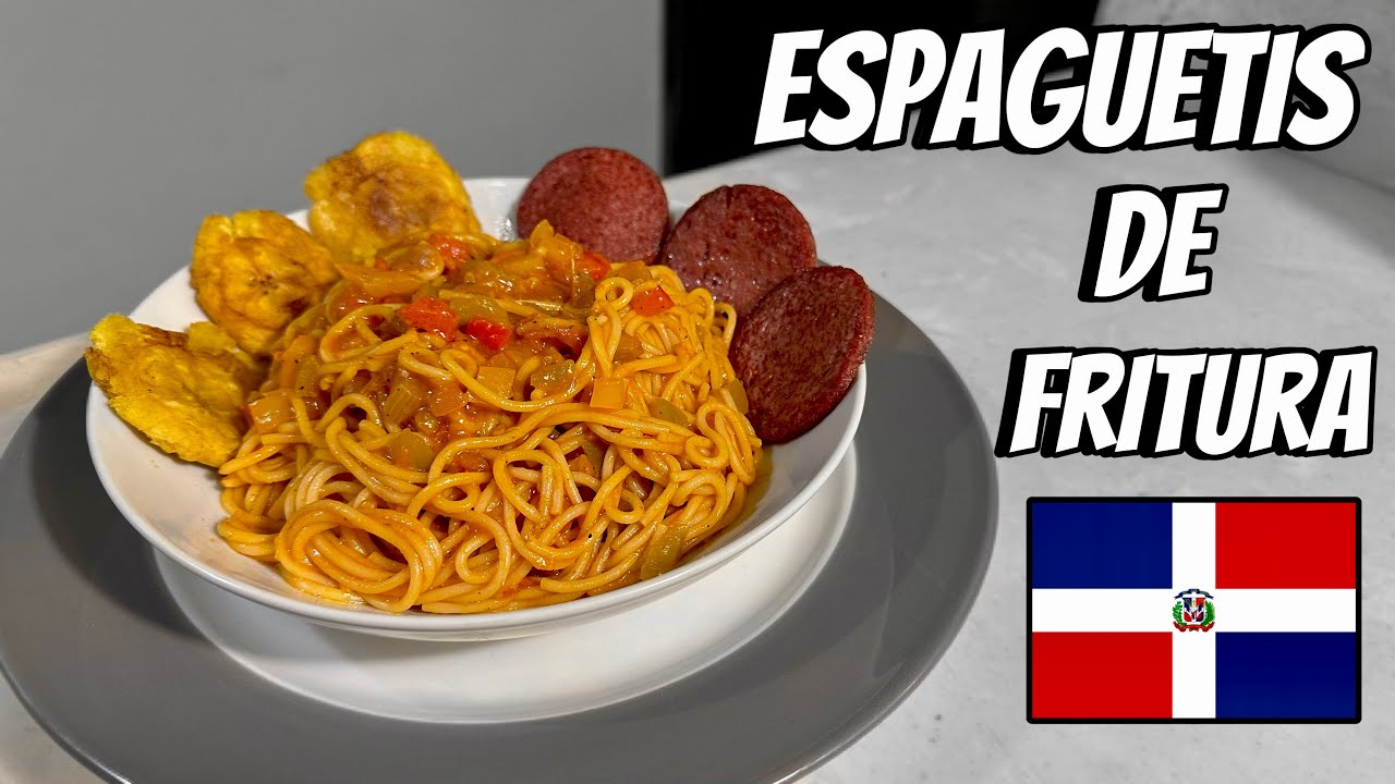 ¿Cómo hacer Espaguetis de fritura o Espaguetis rojos al estilo Dominicano? 🇩🇴