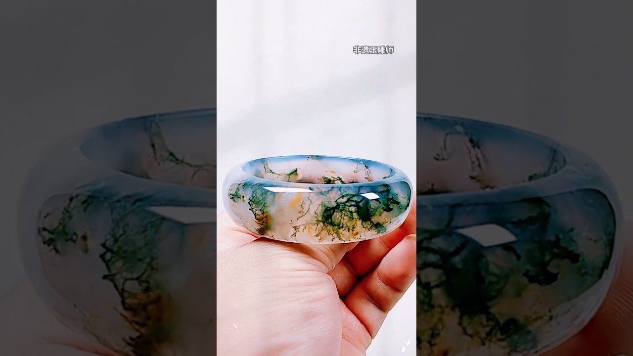 夢幻草花手鐲，送給老伴的生日禮物，大家喜歡嗎？#手鐲 #翡翠 #玉石 #瑪瑙 #手工 #雕刻 #禮物 #handmade #jade #diy #古玉收藏 #解壓 #好物分享 #好物推荐