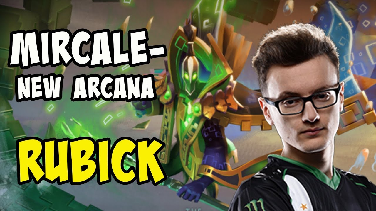 Miracle with ARCANA RUBICK FIRST GAME!! - Dota2 Pro Gameplay