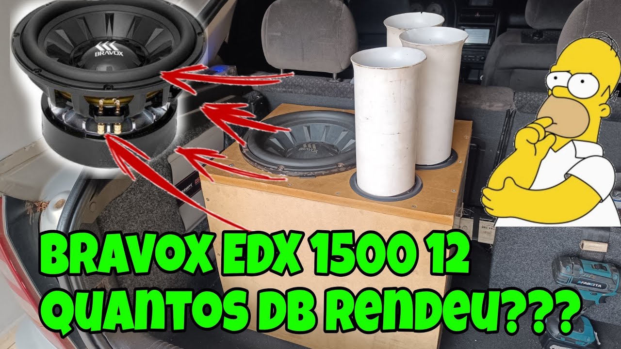 TESTEI BRAVOX EDX 12 1500RMS NA CAIXA GRANDE + MEDIÇÃO DE SPL