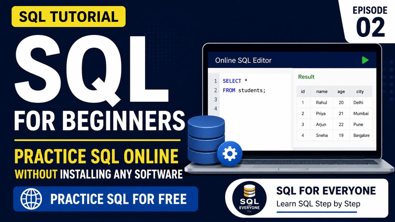 Practice SQL Online Without Installing Any Software | Best Free SQL Website for Beginners