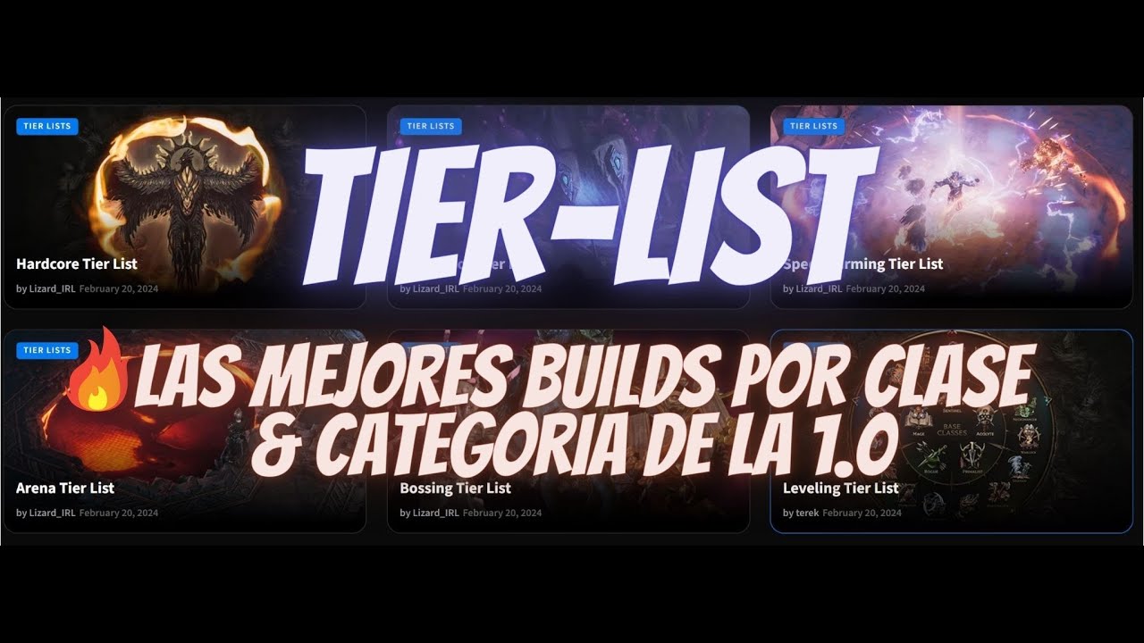 TIERLIST de las MEJORES BUILDS para cada clase & categoría ¡Domina el juego! | Last Epoch Español