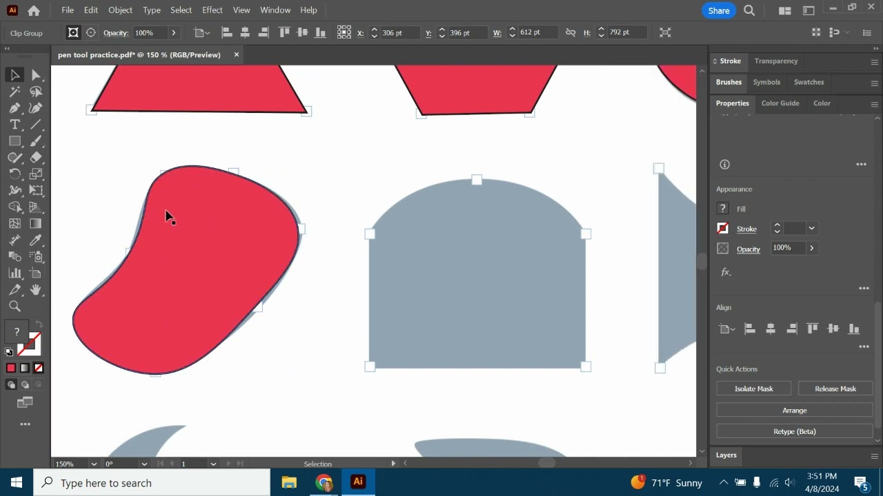 Pen Tool Practice - Illustrator CC Learn how to use the pen tool!