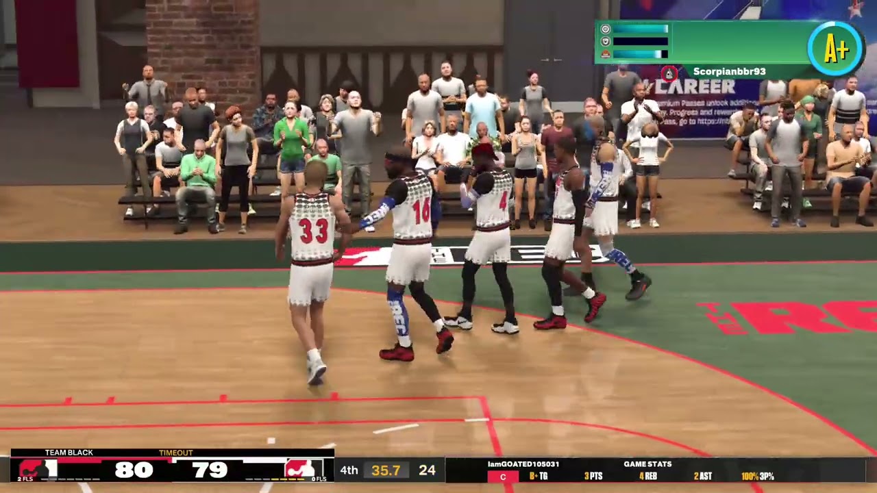 6' 11 2 way 3 level threat PF. 1:24 seconds left in the 4th QTR 13 point comeback! #2k #2k26