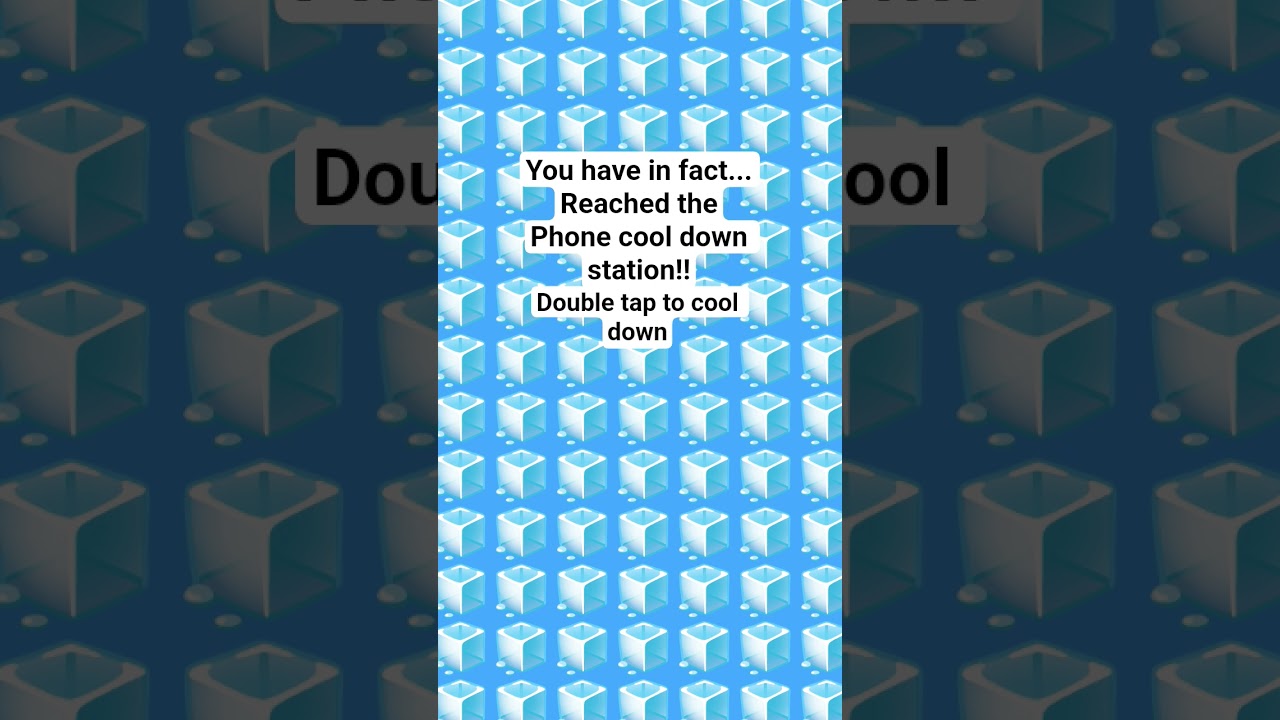 Phone cool down station🧊🧊🧊 