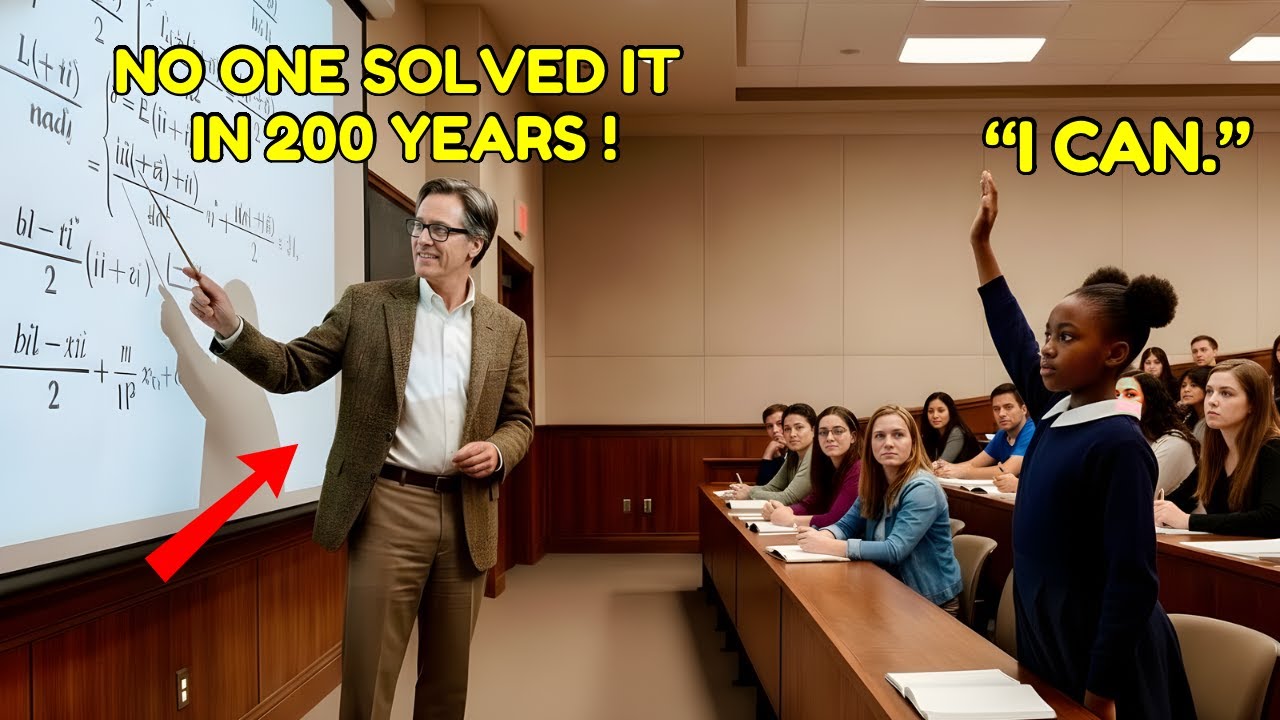 Math Problem Defeated Professors for 200 Years — Black Girl Raised Hand, Hall Erupted