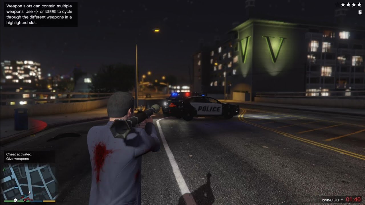 Unlimited Health Cheat | Fight with police | GTA 5 | PS5 & XBox