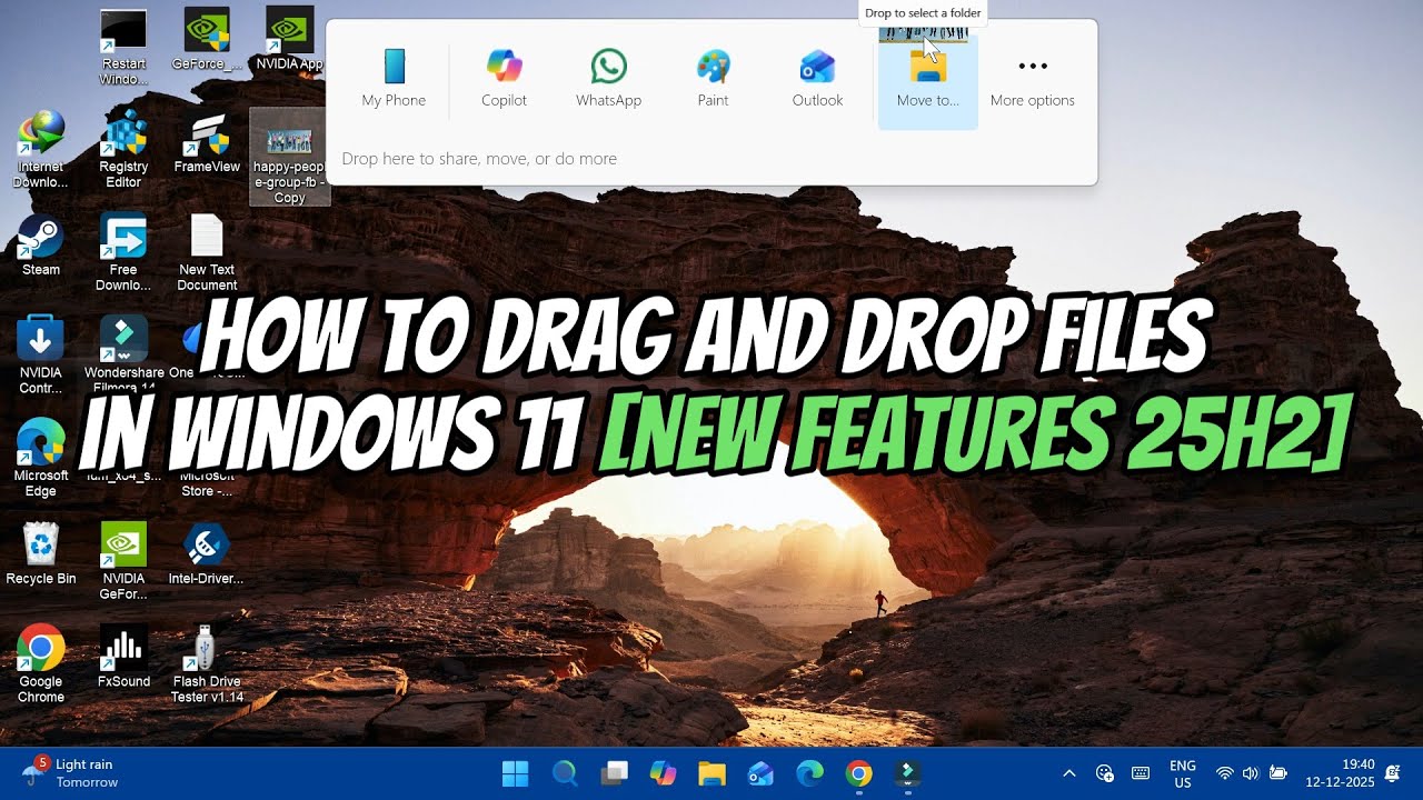 How to Drag and Drop Files in Windows 11 [NEW Features 25H2]