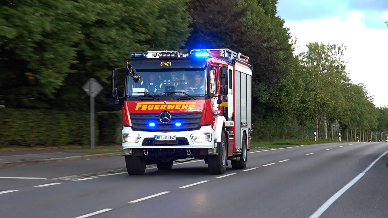 [Unwetter &uuml;ber Dithmarschen | 5 Wehren im Einsatz !] Einsatzfahrten Feuerwehren Amt Weddingstedt