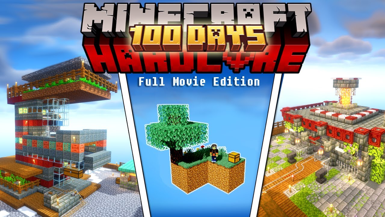 My CRAZY 100 Days Skyblock Minecraft Movie