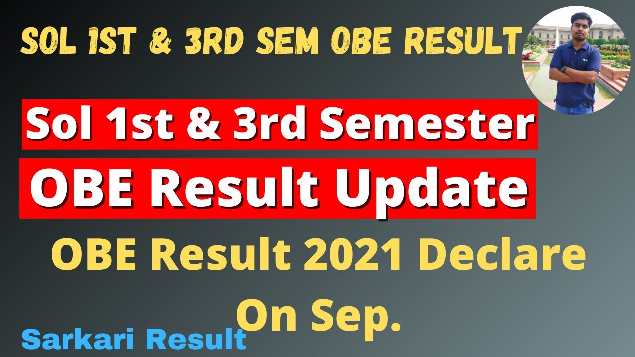 Sol 1st and 3rd Sem Result Declare On Sep |OBE Result 2021 || 1st and 3rd Sem Result |Sarkari Result
