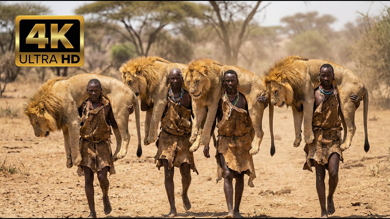 Supervivencia Extrema en África: La Tribu Hadzabe y los Leones Disputan el Territorio
