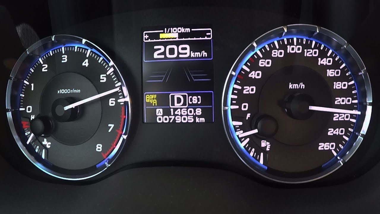 2017 Subaru Levorg 1.6GT 0-100 kmh kph 0-60 mph Tachovideo Beschleunigung Acceleration