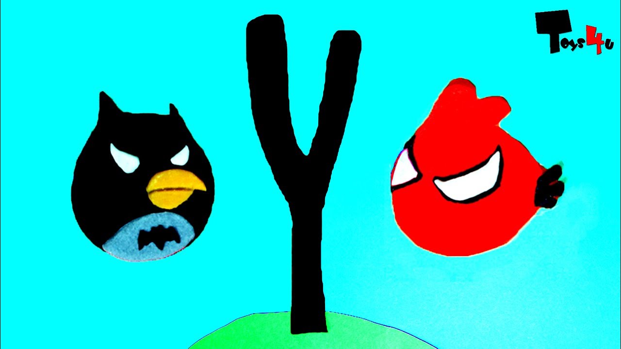 Batman vs Spiderman Angry Birds Stop Motion Play-Doh Surprise Eggs