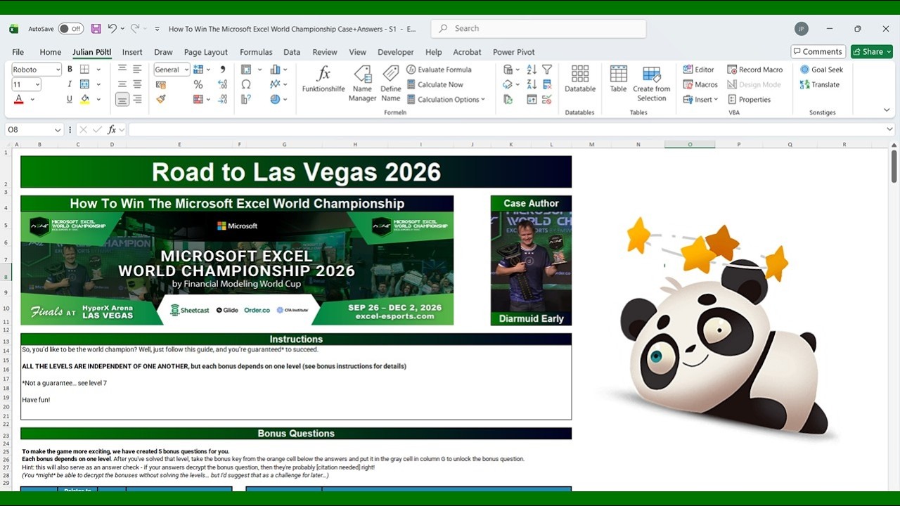 Excel Esports (MEWC) - RTLV 2026 Round 1 - How To Win The Microsoft Excel World Championship