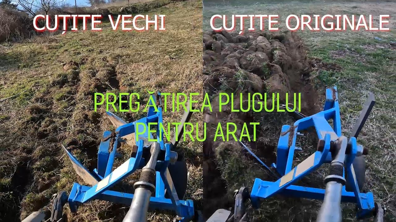 PREGĂTIREA PENTRU ARAT A PLUGULUI TRACTORAȘULUI KUBOTA. SCHIMBAREA CUȚITELOR