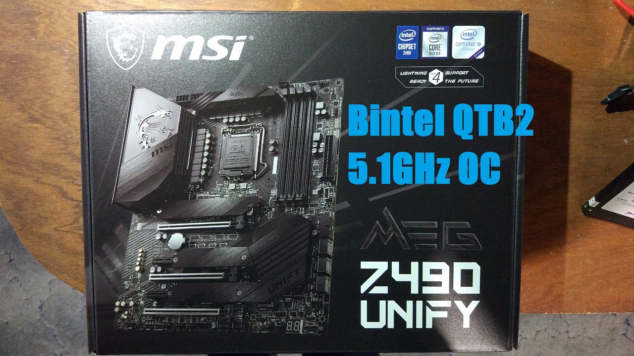 i9 10900K ES QTB2 Overclocked to 5.1ghz On MSI Z490 Unify