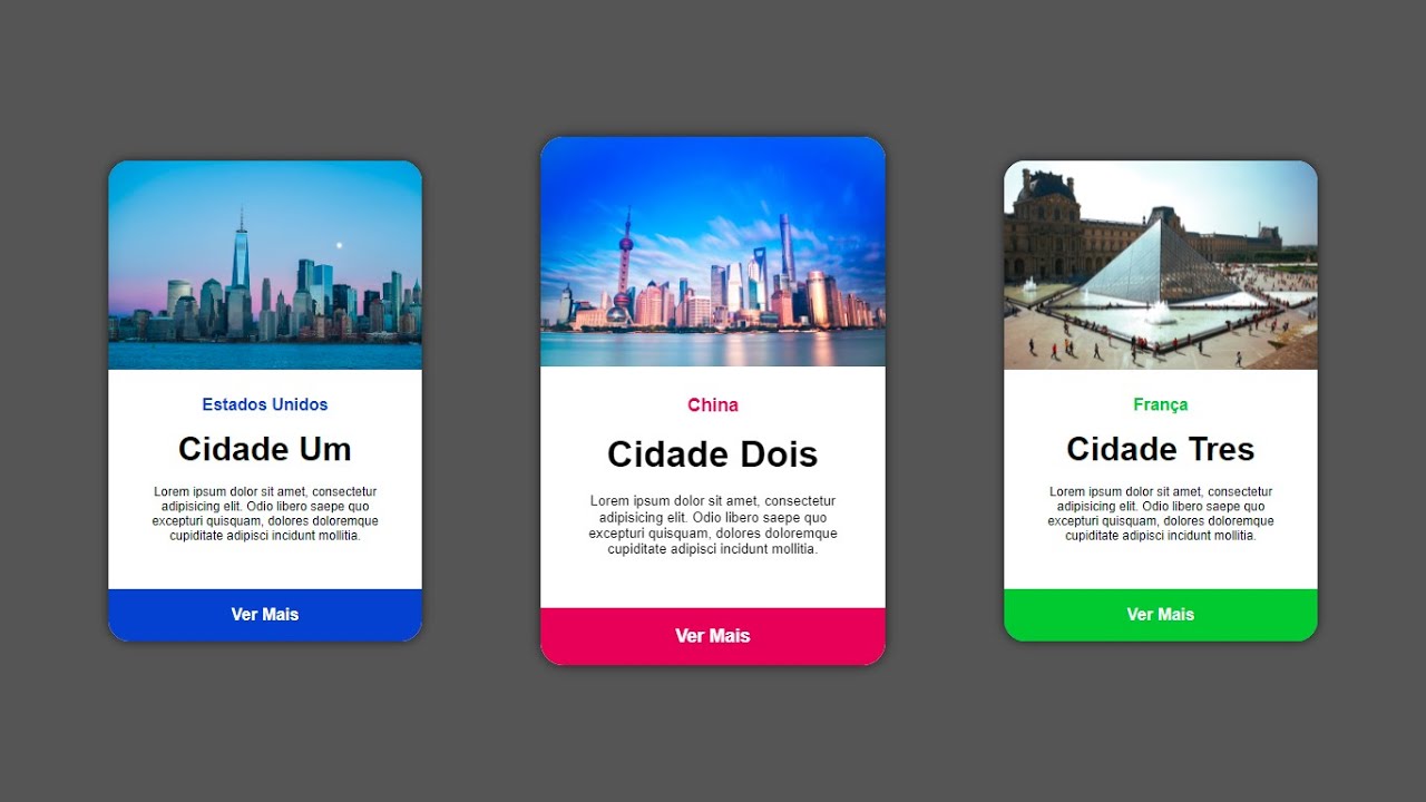 Cards Responsivos com Hover Effect - Apenas com HTML e CSS