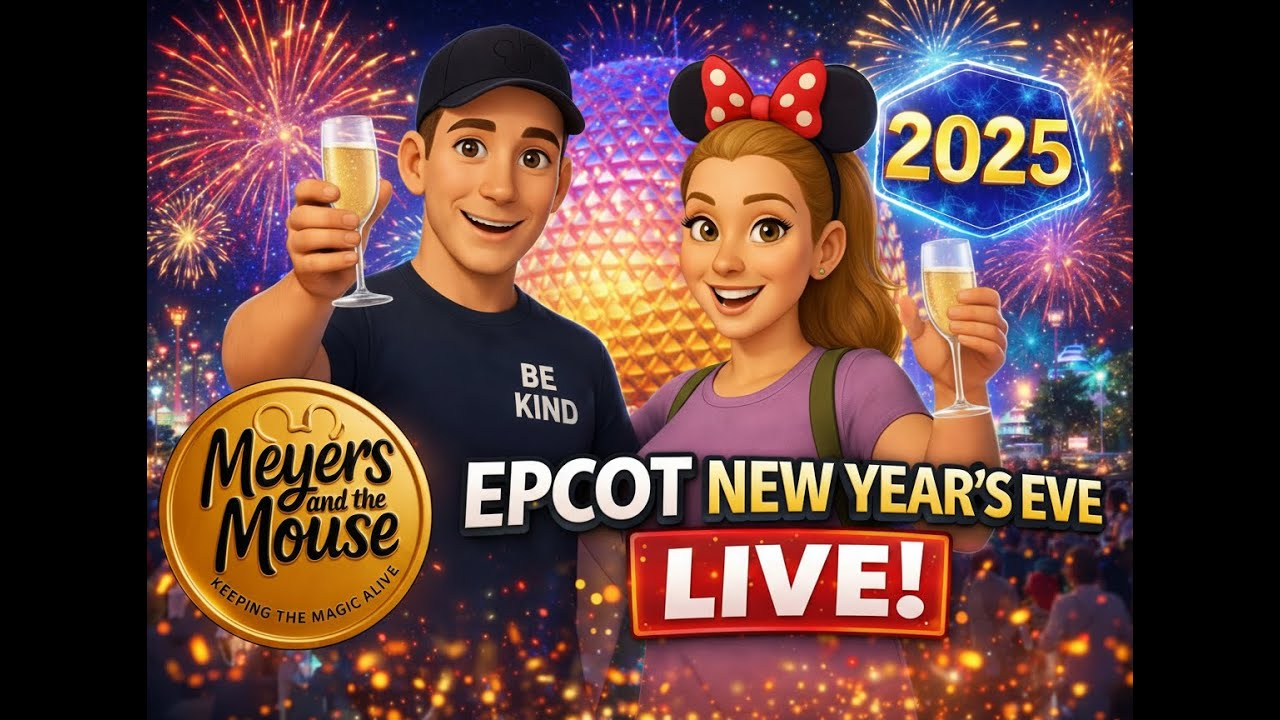 EPCOT New Year's Eve 2025 Full Experience | Food, Party & Fireworks LIVE