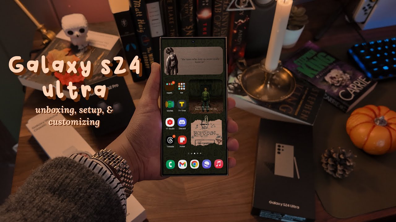Galaxy S24 Ultra | unboxing, customizing, & setup 📱🍁✨