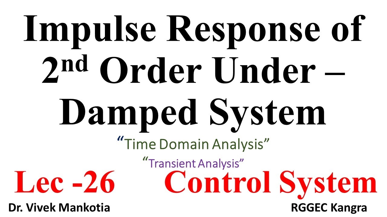 Impuse Response of 2nd Order System (Under Damped System) Lec-26