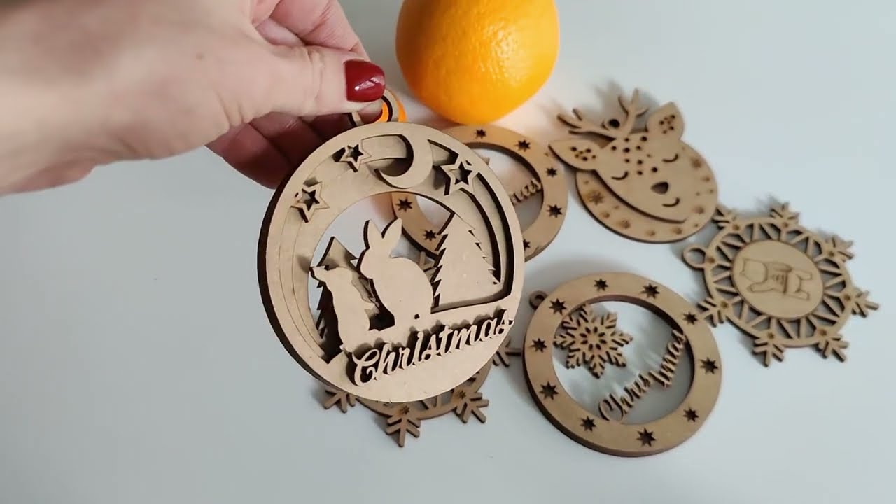Christmas Ornaments for Laser Cutting | Layered designs for cutting | Dxf Files | Vector Files