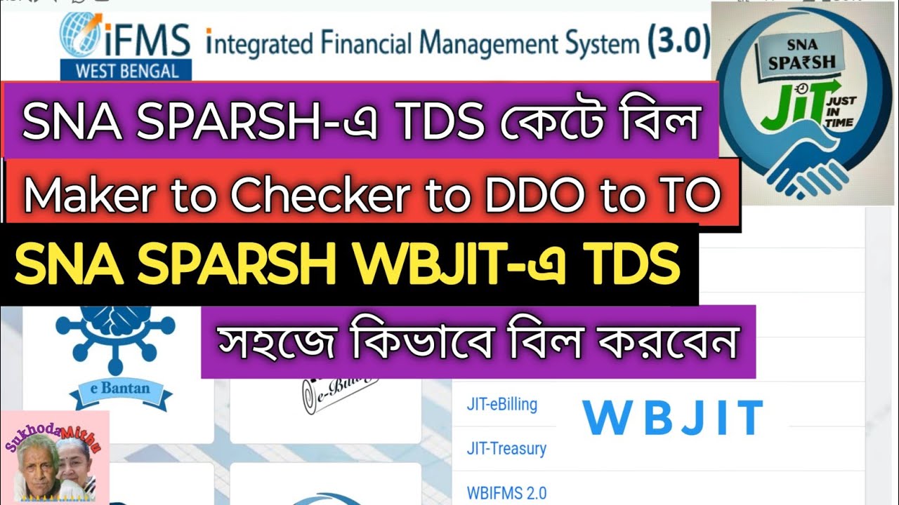 How to Prepare Bill with TDS in SNA SPARSH WBJIT I Bill or FTO with Deduction in SNA SPARSH