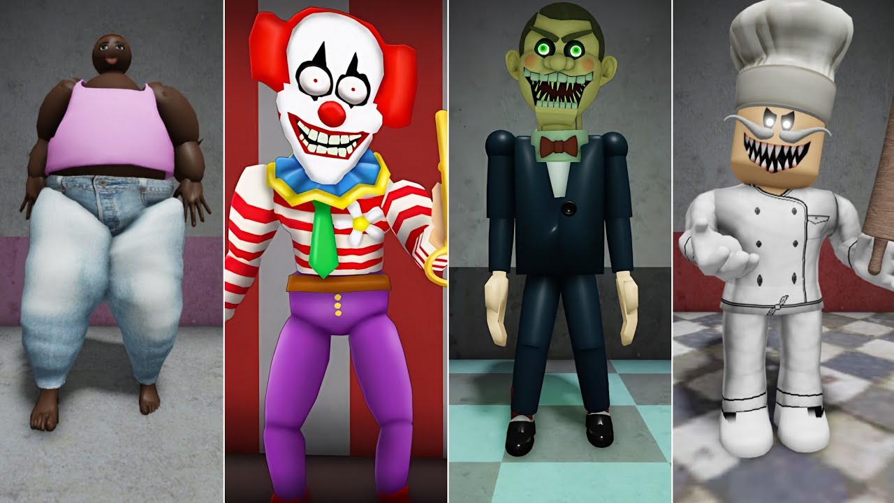 RUN FROM LOVELY PEACHES, EPIC CHOPPER'S CARNIVAL BREAKOUT, RUN FROM MR FUNNY ROBLOX OBBY