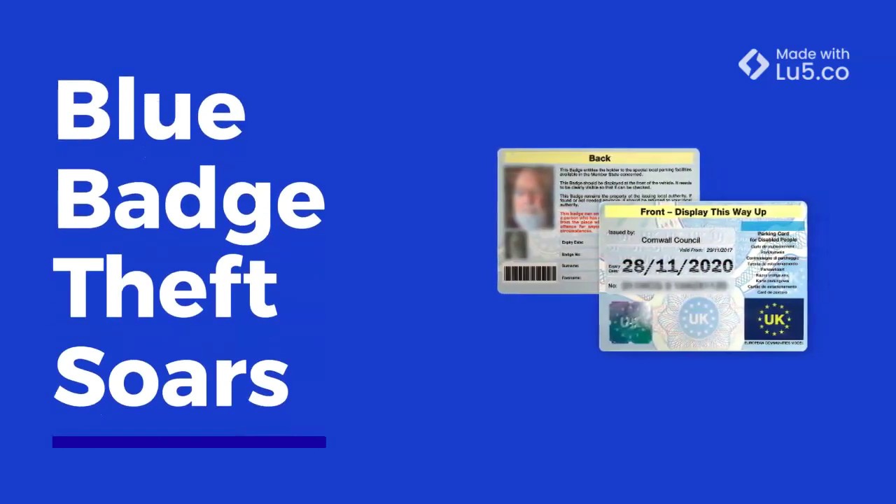 Blue Badge Theft Soars - How to protect from Blue Badge Theft