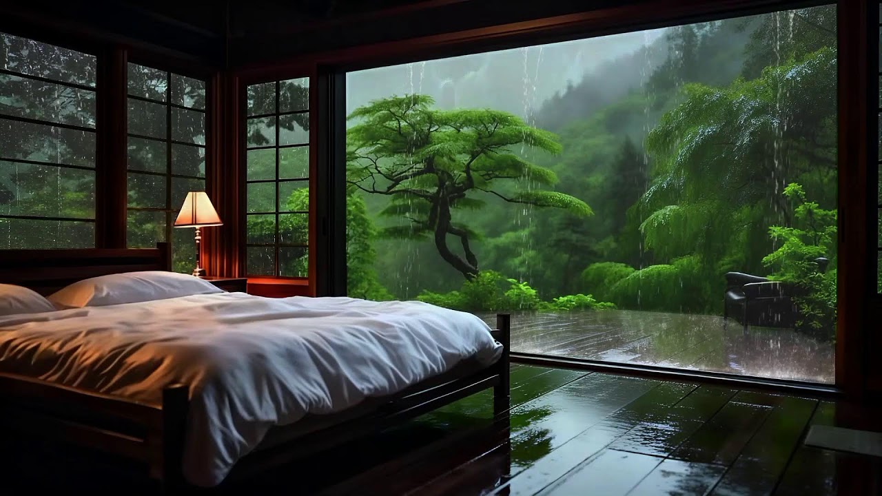 SLEEP INSTANTLY TONIGHT - Calming Sleep Music + Insomnia Relief | Rain Sounds for Stress