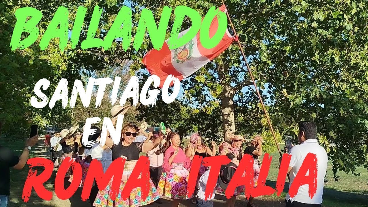 BAILANDO SANTIAGO EN ROMA ITALIA 