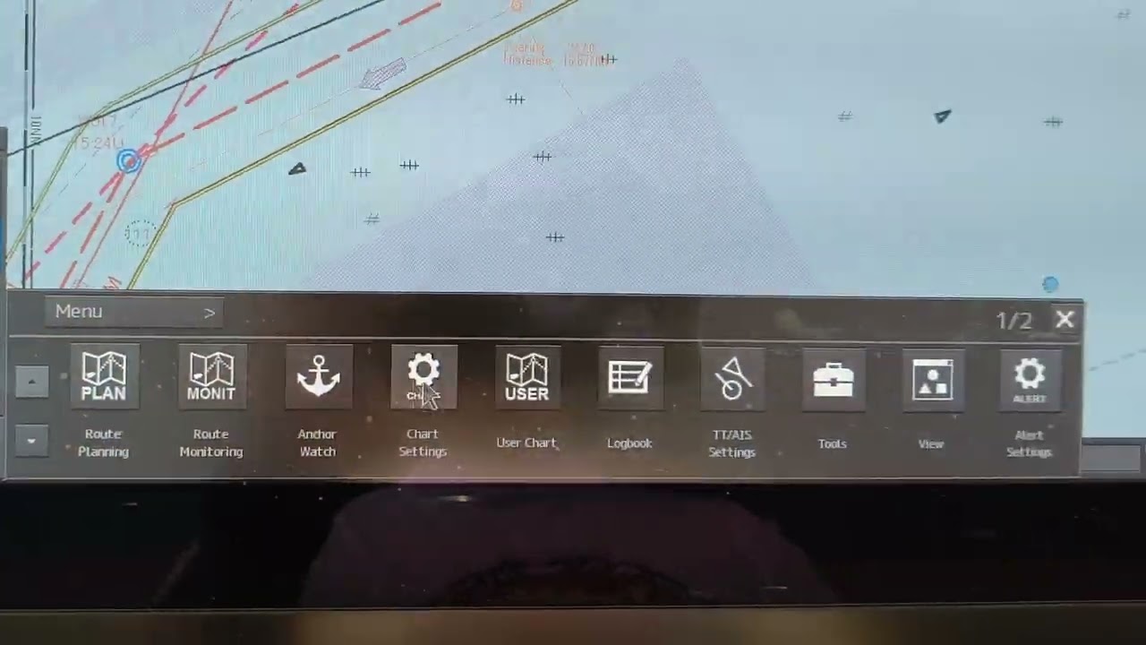 JRC 9201 ECDIS OFFSET POSITION #radar #ecdis #jrc #seamanstory 