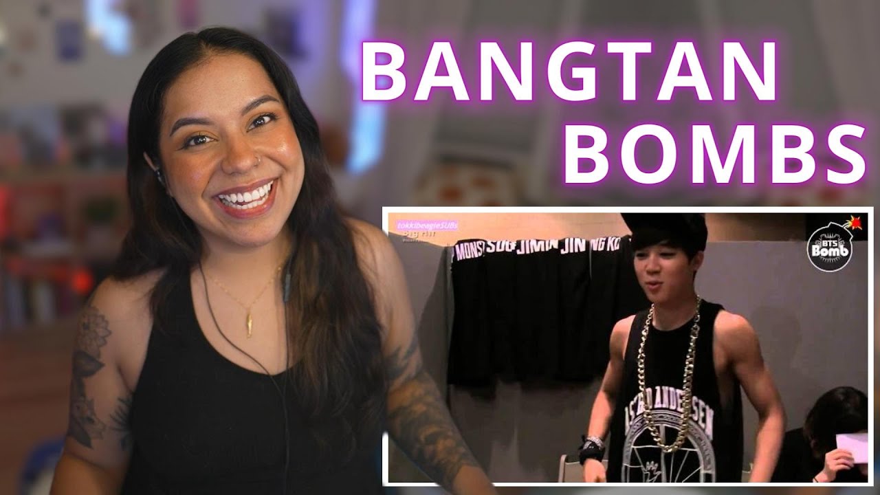 BANGTAN BOMB MASHUP Jimin tumbling, Jin staring contest, V news reporter REACTION