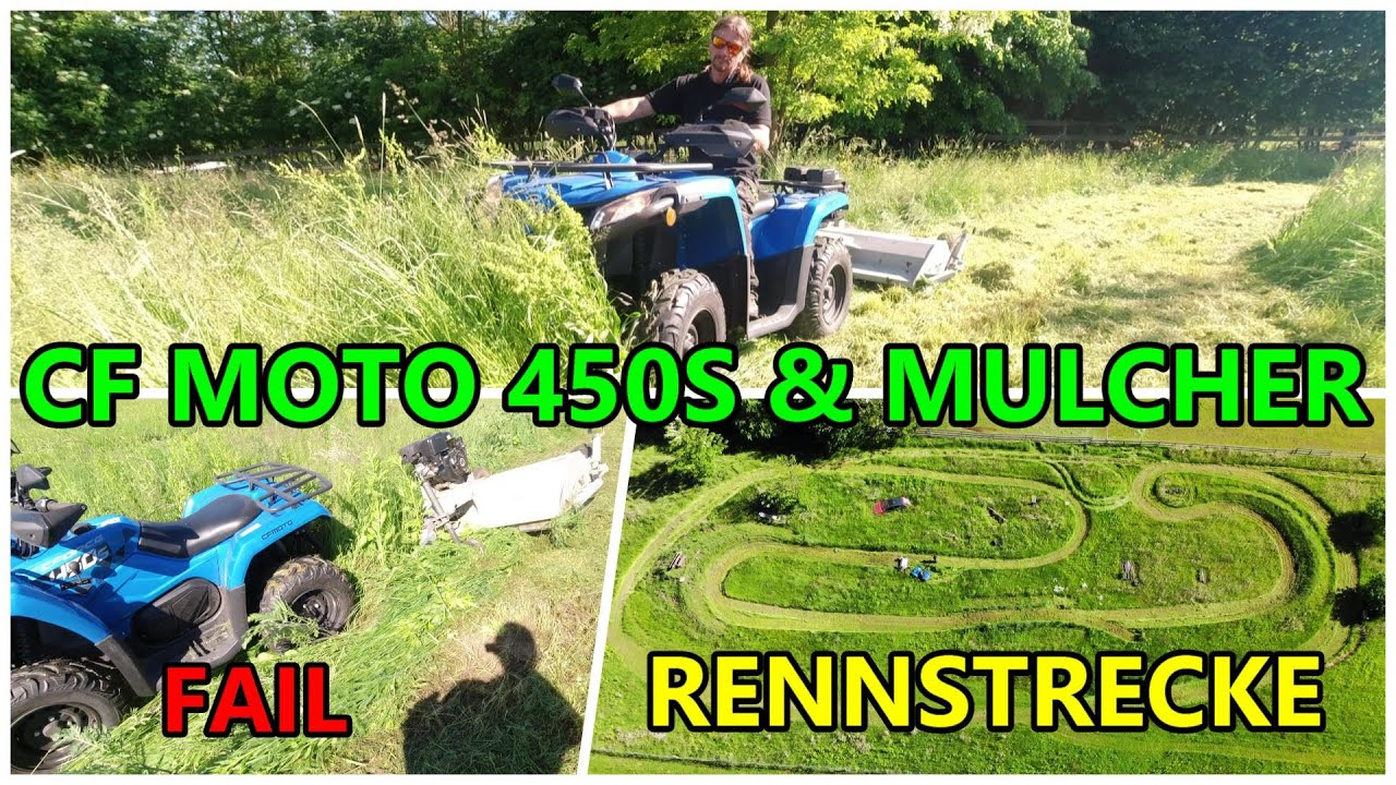 CF Moto 450S mit Jansen AT 120 Schlegelmulcher