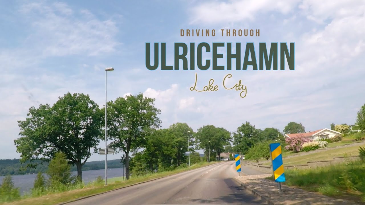 Ulricehamn City Drive & Relaxing Music | Virtual Travel of a Beautiful Lake City of Sweden