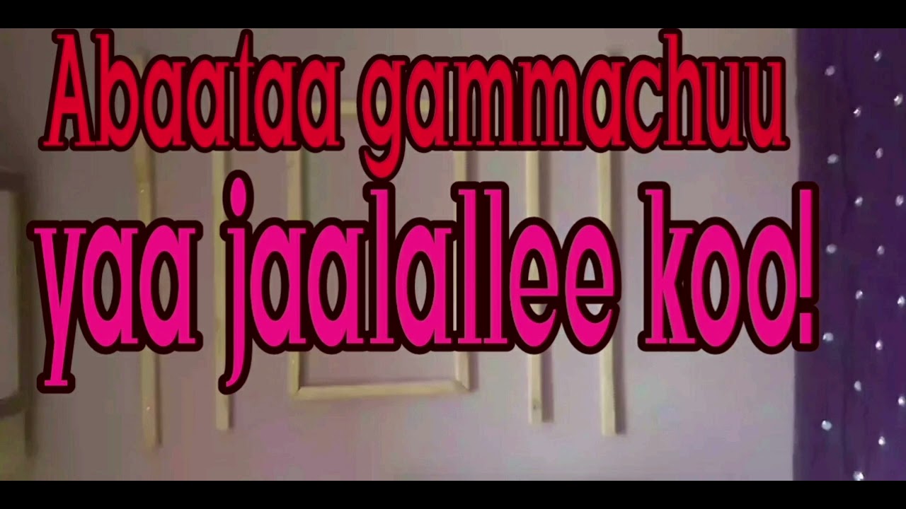 Yaa jaalallee koo yaa jaalale koo.....lafa ulfinaa na dhabdeem ulfadhu