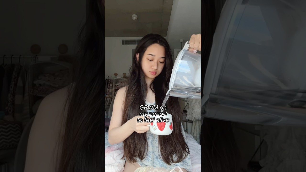 Period morning routine 🩸🥀 #morningroutine #selfcare #asmr #grwm #selfcare #period #skincare #vlog