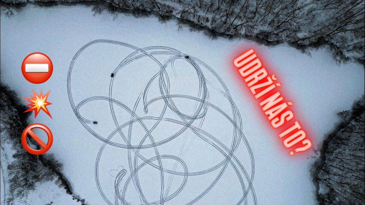Riskantní drifty na zamrzlém rybníku! KolkoVlog6 💥