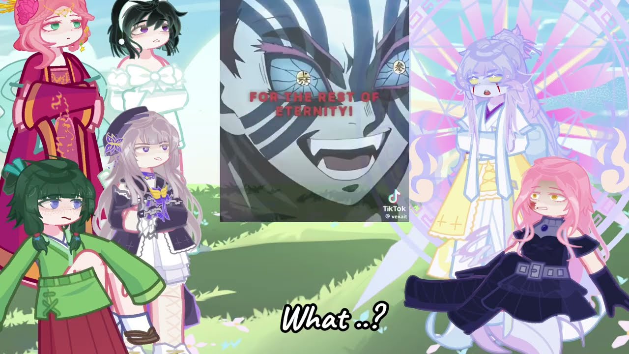 Fandoms react to akaza | Giyuu | Demon slayer | Gacha Life 2