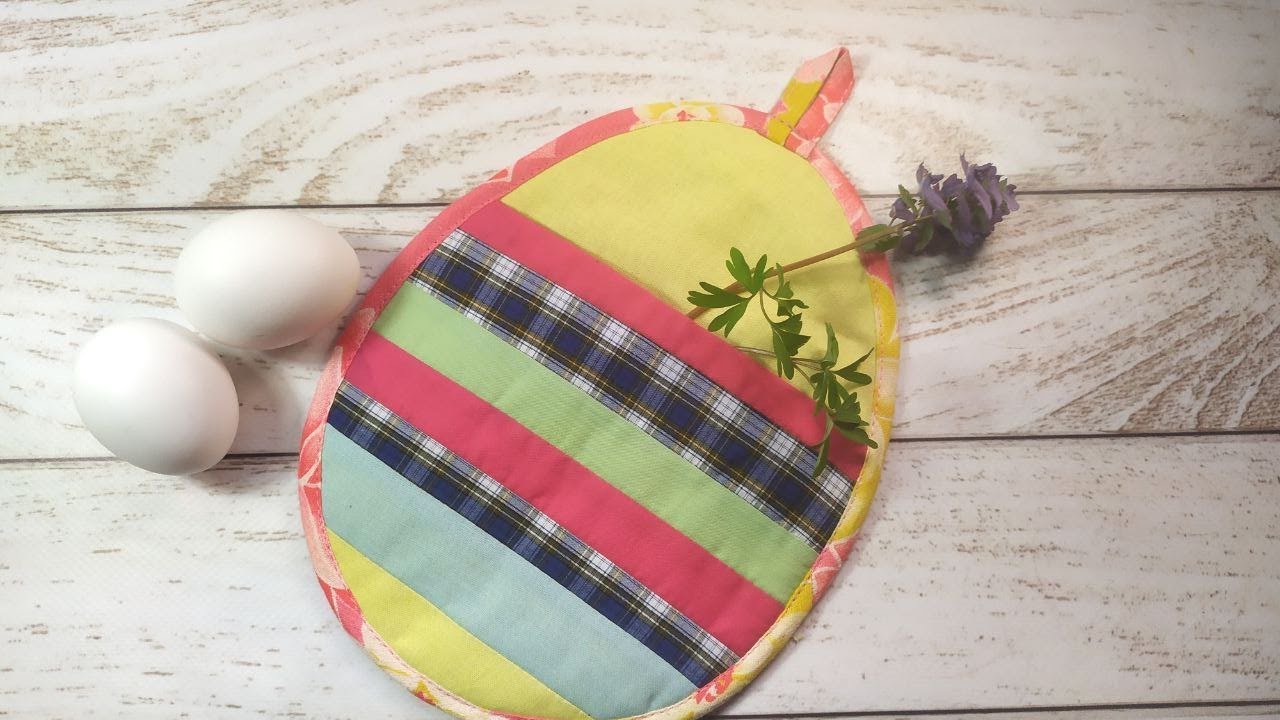 🔥 Пасхальная прихватка с секретом: как сшить из остатков ткани 🔥 Easter potholder with a secret