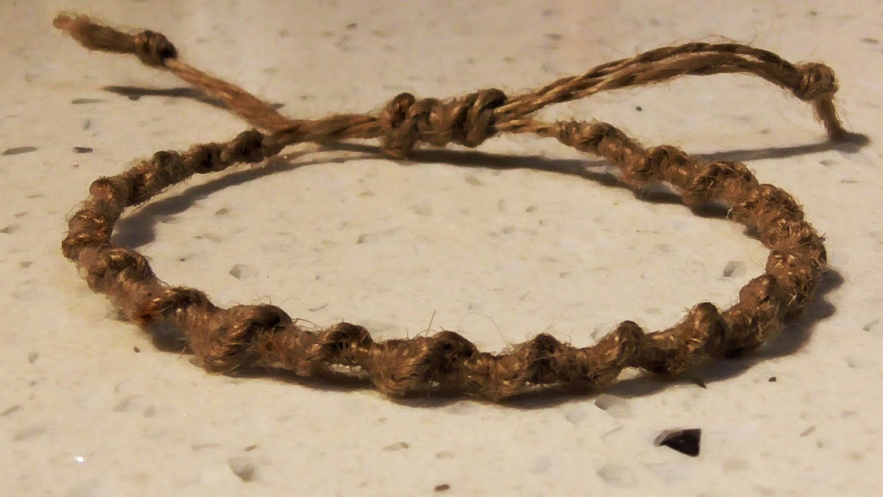 Retro Macrame Spiral Hemp Bracelet With Adjustable Tie Off - How To