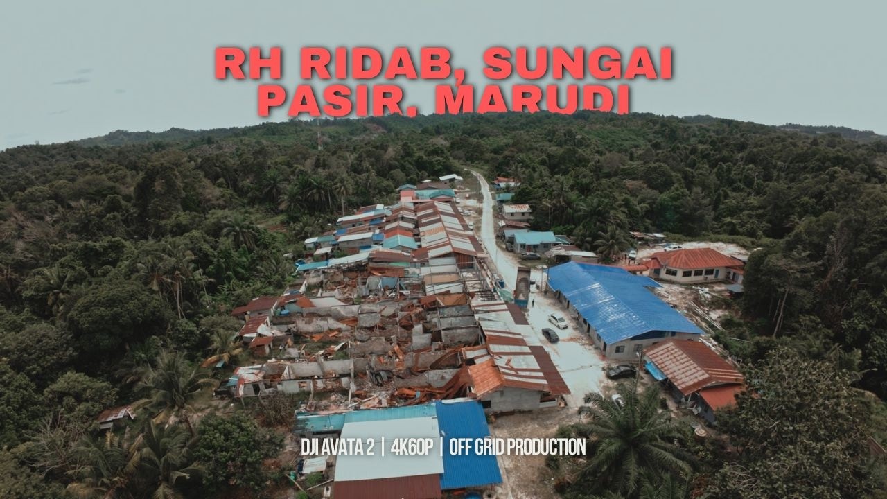 Bird Eye View of Kampung Sungai Pasir Marudi | 4K | DJI AVATA 2
