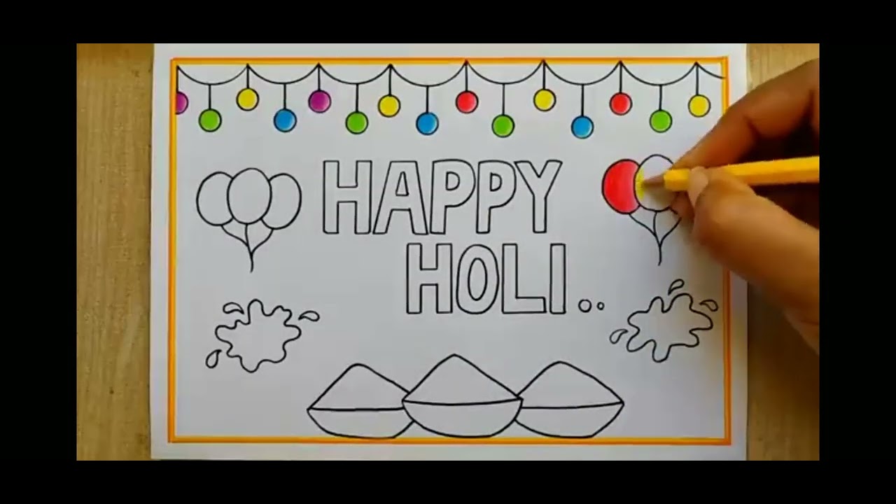 Holi ki drawing nice drawing and easy drawing all of you can draw please draw and subscribe. 